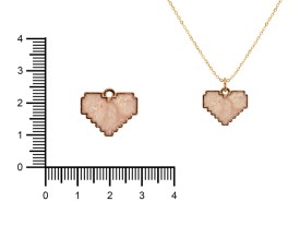 Dije Esmaltado Corazón Rosa Pixelado X 5 Unidades FOTO 2